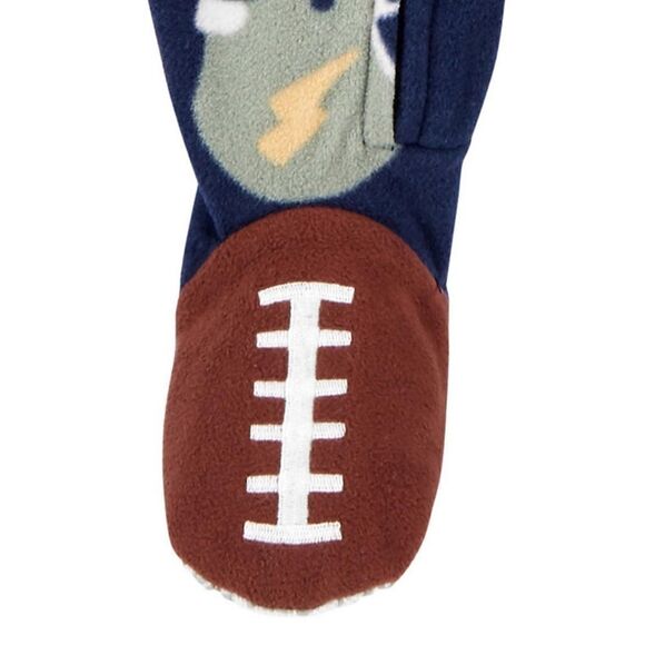 COPY - Carter's Boys 4T Football Fleece Footed Paiamas - Picture 5 of 7
